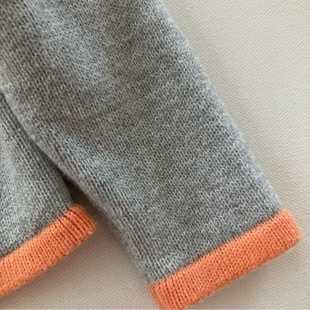 Gymboree Baby Girl 6-12 Months Pumpkin Cardigan Sweater Fall Orange